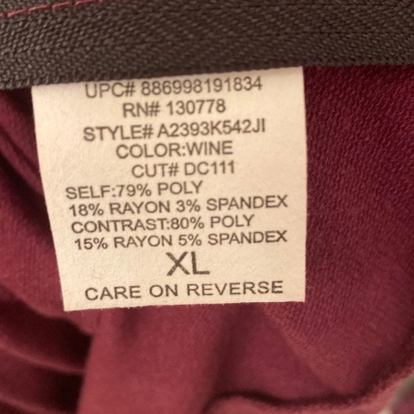 Burgundy tunic size xl nwot - Picture 6 of 7